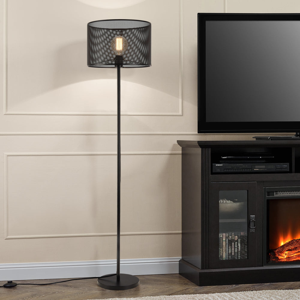 Stehleuchte Arensburg 153 cm Metall E27 60W Schwarz lux.pro - premiumXL