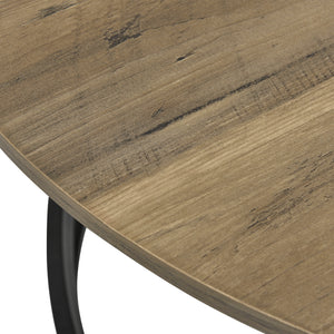 Couchtisch Dunedin Ø 79 cm Holzfarben/Schwarz en.casa