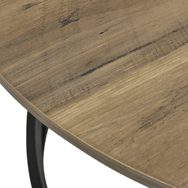 Couchtisch Dunedin Ø 79 cm Holzfarben/Schwarz en.casa