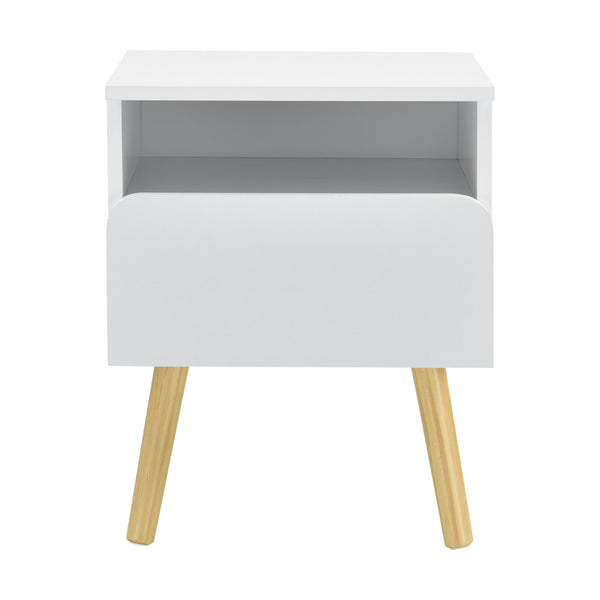 Nachttisch Dargaville 50x40x34 cm Weiß en.casa