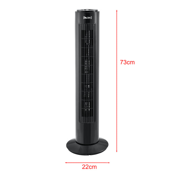 Standventilator mit 3 Stufen Geräuscharm Oszillation Schwarz in.tec