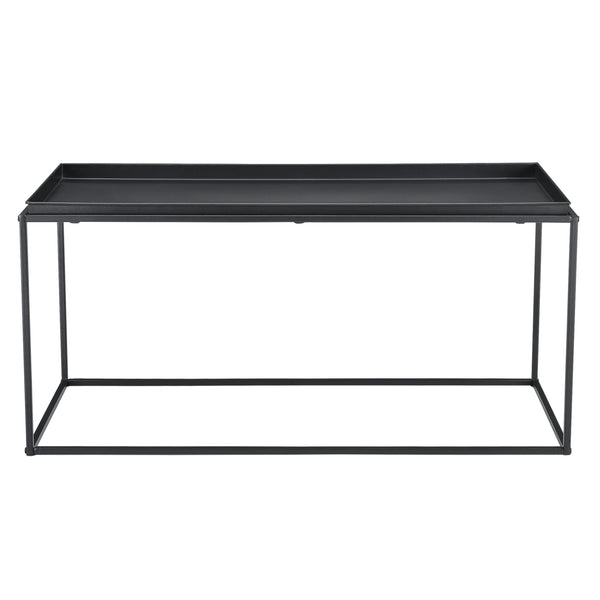 Couchtisch Nyker 47x100x50 cm Industriedesign Schwarz en.casa
