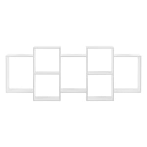 Wandregal Jessheim 161x18x65 cm Weiß en.casa