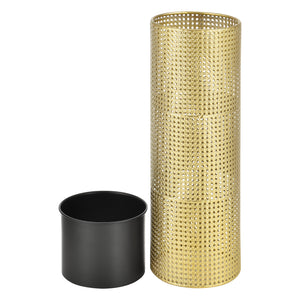 Blumenständer Lüttich 2er Set Schwarz/Goldfarben en.casa