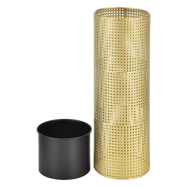 Blumenständer Lüttich 2er Set Schwarz/Goldfarben en.casa