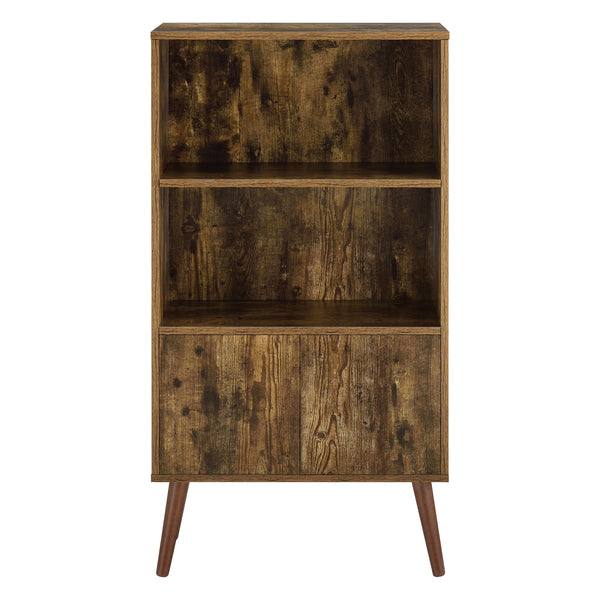 Bücherschrank Ängelholm 113x60x30 cm mit 2 Schranktüren und 2 großen Ablageflächen en.casa