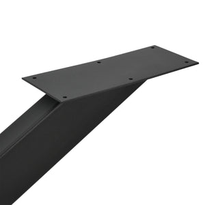 Tischgestell Oberau 150x78x71 cm Schwarz [en.casa]