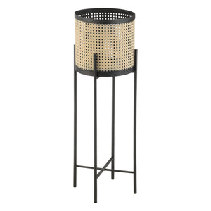 Blumenständer Colfontaine 2er Set Schwarz Sandfarben en.casa