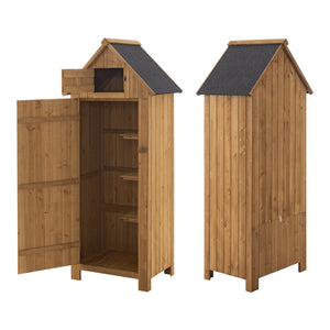 Geräteschrank Ottrott 179x77x54cm Kaminholzlager Brennholzregal [en.casa]