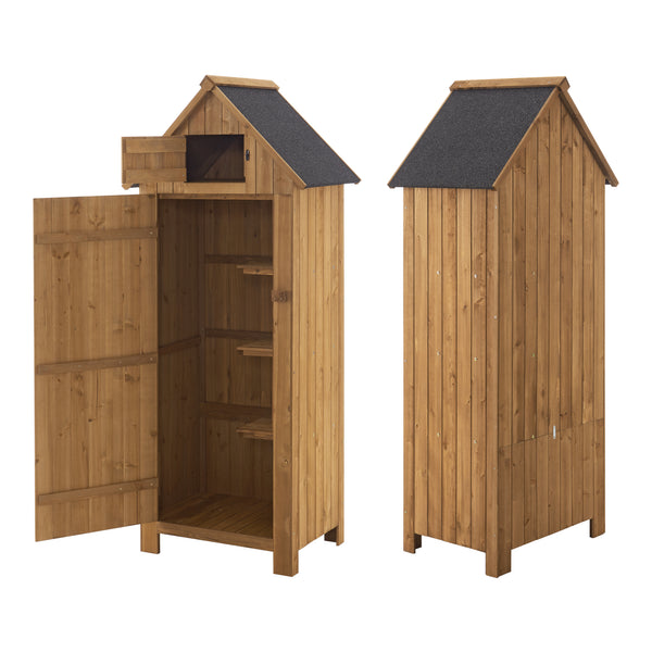 Geräteschrank Ottrott 179x77x54cm Kaminholzlager Brennholzregal [en.casa]