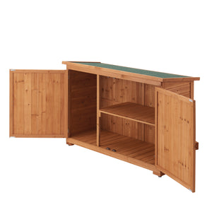 Geräteschrank Kerteminde Kaminholzlager Brennholzregal 88 x 128 x 50 cm [en.casa]