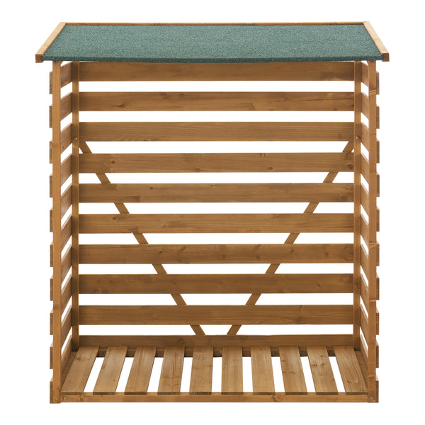 Brennholzunterstand 123x116x64cm Natur Tannenholz [en.casa]