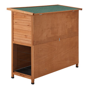 Kaninchenstall Falkenau Kleintiergehege 104x122x50cm Tannenholz [en.casa]