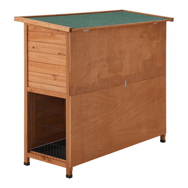 Kaninchenstall Falkenau Kleintiergehege 104x122x50cm Tannenholz [en.casa]