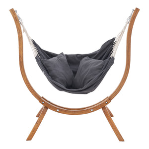 Hängesessel Grevena 155x106x143cm Dunkelgrau [en.casa]