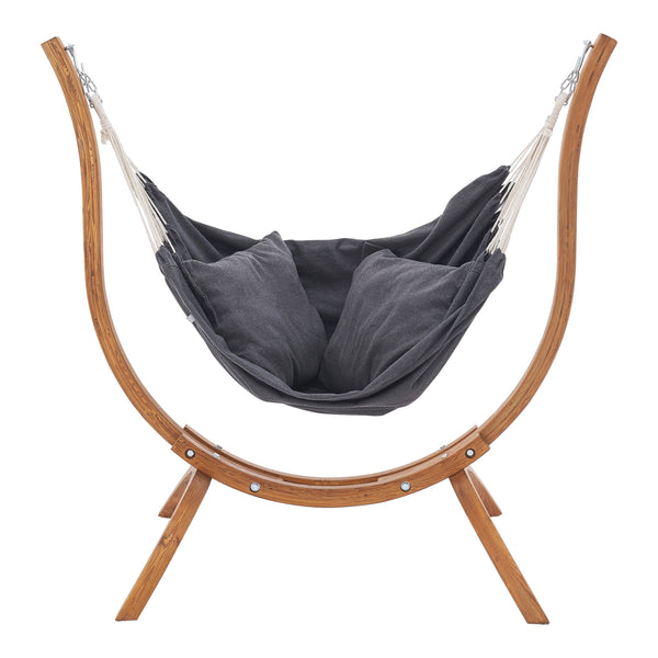 Hängesessel Grevena 155x106x143cm Dunkelgrau [en.casa]