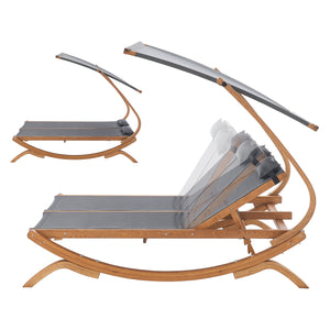 Doppelliege Karystos 197x156x144cm Dunkelgrau [en.casa]