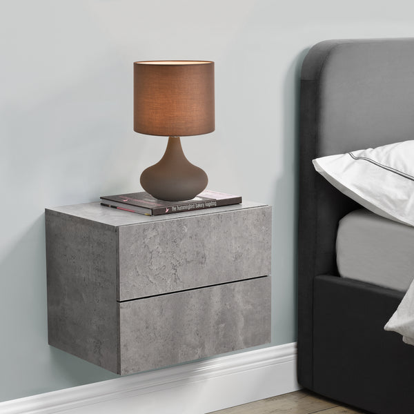 Tischleuchte Pilgrimstad 1xE27 Anthrazitgrau [lux.pro]