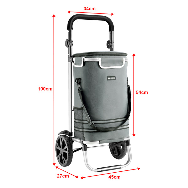 Einkaufstrolley Namborn 41 Liter bis 20 kg Dunkelgrau [en.casa]