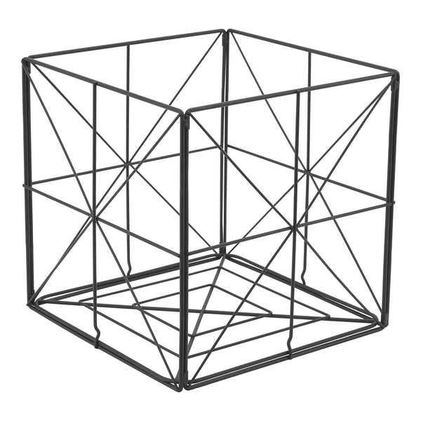 Zeitungskorb Temse 40x40x40cm Metall Schwarz [en.casa]