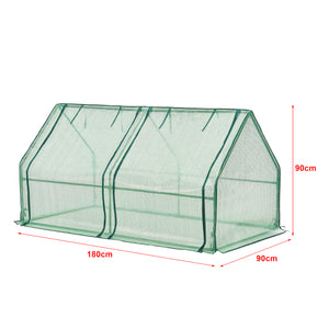 Mini Gewächshaus Nissewaard 180x90x90cm Gitternetz Grün [en.casa]