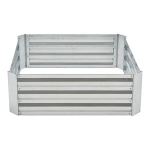 Pflanzbeet Barneveld 90x90x30cm Stahl Silber [en.casa]