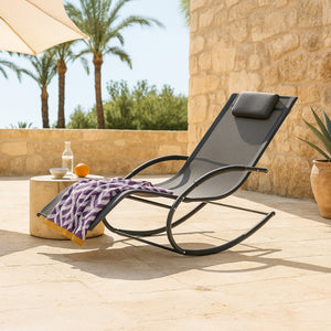 Schaukelliege Tarent 150 kg Dunkelgrau [en.casa]