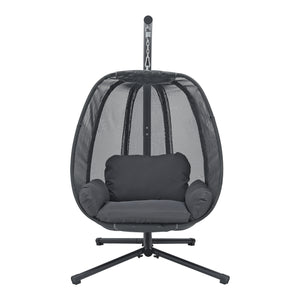 Hängesessel Abegondo mit Gestell und Kissen max. 120 kg [en.casa]