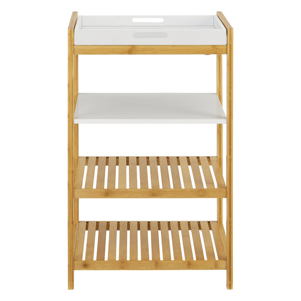 Bambus Standregal Kiuruvesi mit Tablettablage [en.casa]