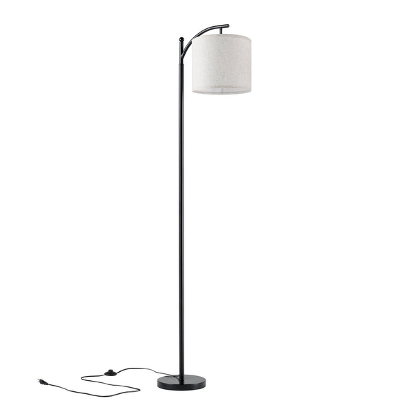 Stehlampe Coventry Schwarz/Beige [lux.pro]