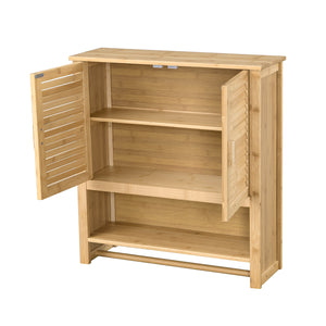 Badezimmerschrank Tyresö Hängeschrank Bambus 66 x 62 x 20 cm [en.casa]