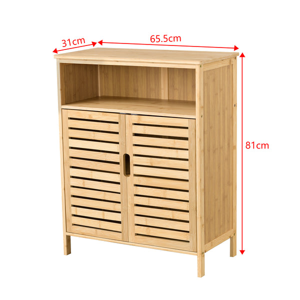 Bambus Badezimmerschrank Eslöv 81x65,5x31 cm [en.casa]