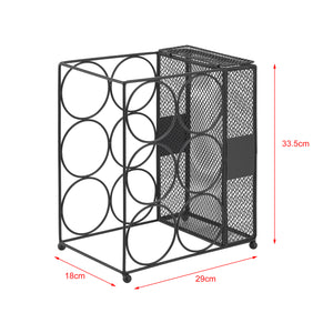 Weinregal Drangedal für 6 Flaschen mit Gitterbehälter [en.casa]