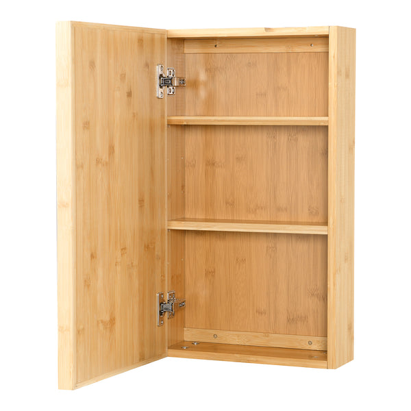 Spiegelschrank Ikorfat 60,5 x 35 x 14 cm Bambus Natur [en.casa]
