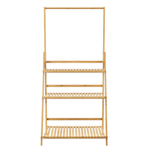 Pflanzenleiter Brändö 3-Ebenen 144 x 70 x 39,5 cm Bambus  [en.casa]