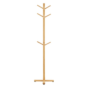 Garderobenständer Jämsä 176 x 38 x 38 cm 12 Haken Bambus Natur [en.casa]