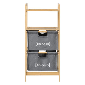 Badezimmerregal Evijärvi mit 2 Körben Bambus [en.casa]