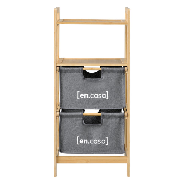 Badezimmerregal Evijärvi mit 2 Körben Bambus [en.casa]