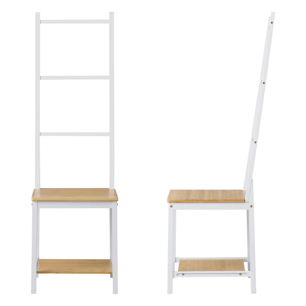 Herrendiener Juuka 133x40x42 cm Kleiderstuhl Bambus [en.casa]