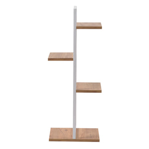 Pflanzregal Blaabjerg Metall 90x35x26cm Weiß / Walnussoptik [en.casa]