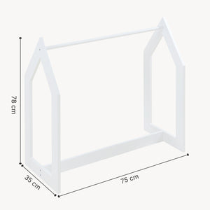 Garderobenständer Værløse 78x75x35cm Weiß [en.casa]