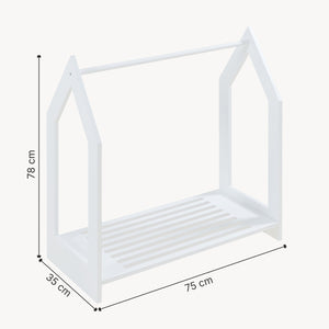 Garderobenständer Langeskov 78x75x35cm Weiß [en.casa]
