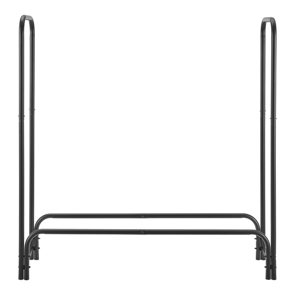 Kaminholzregal Kwethluk Stahl 124x124x34,5cm Schwarz [casa.pro]