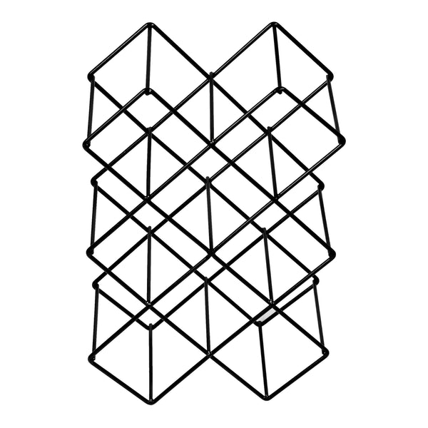 Weinregal Apremont für 8 Flaschen Metall Schwarz [en.casa]