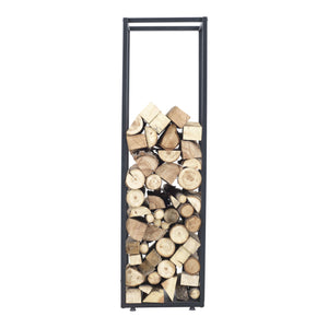 Kaminholzregal Tornved Stahl 35x35x120 cm Schwarz [en.casa]