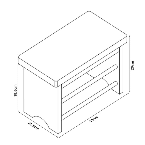 Tritthocker Ryslinge bis 100 kg Bambus [en.casa]