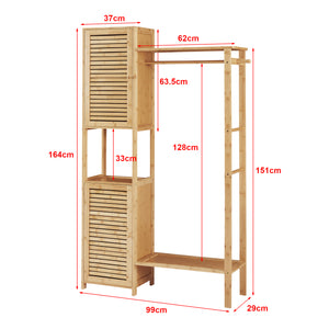 Garderobenständer Oldsum Bambus [en.casa]