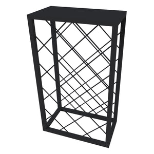 Weinregal Amasia aus Metall 74x45x22 cm Schwarz [en.casa]