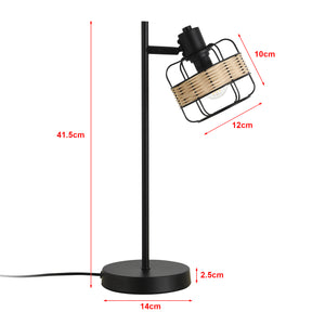 Tischleuchte Shields Schwarz / Beige [lux.pro]