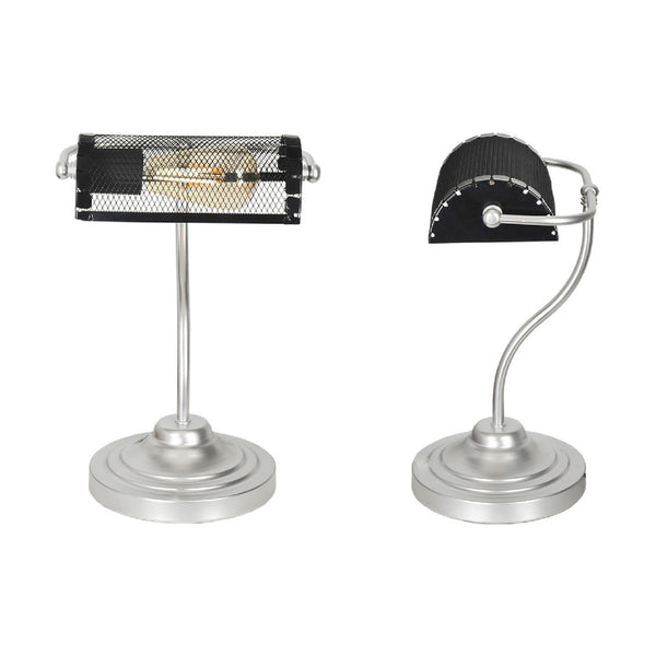 Tischleuchte Ditton Silber / Schwarz [lux.pro]